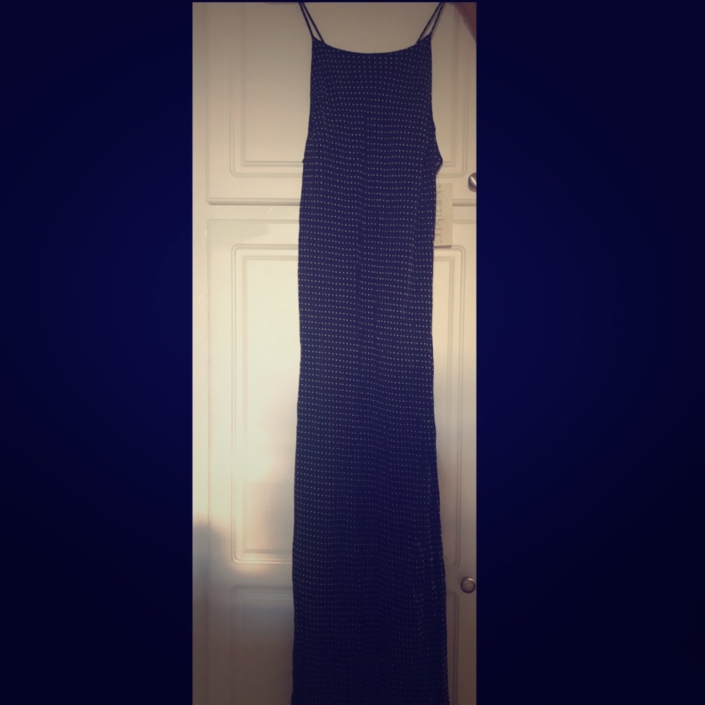 Karen Kane long polkadot dress